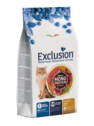Exclusion Sterilized Beef корм для стерилізованих котів з яловичиною 1,5 кг