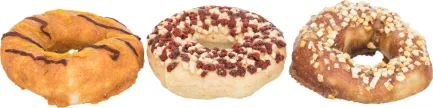 Ласощі Trixie Donuts для собак, набір з різних смаків, натуральна шкіра 10 см, 3 шт*100 г — Фото 2