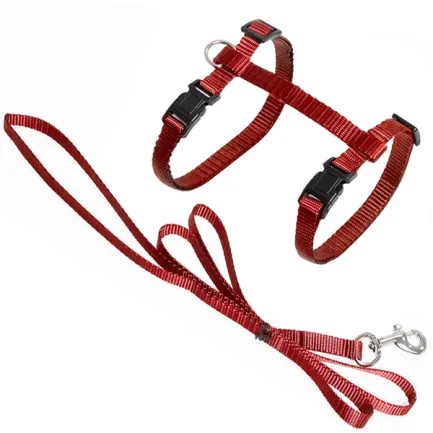 Flamingo Cat Harness and Leash Ziggi ФЛАМІНГО ЗІГГІ шлея та повідець для котів Червоний