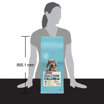 Сухий корм DOG CHOW Large Breed Puppy <2 для цуценят з індичкою 14 кг — Фото 4