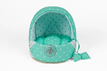 Лежанка Zoom Zoom Zoo Polka м'ята, білий, розмір 1, 35х30 см