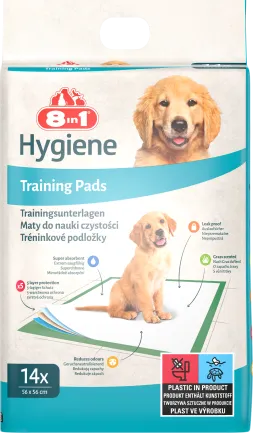 Пелюшки 8in1 Training Pads для собак, 56x56 см, 14 шт