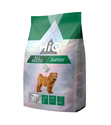 Сухий корм для цуценят та молодих собак всіх порід HiQ All Breed Junior 2,8кг