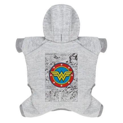 Комбінезон для собак WAUDOG Clothes малюнок "Чудо-жінка комікс", софтшелл, S30, B 50-55 см, С 35-39 см — Фото 1