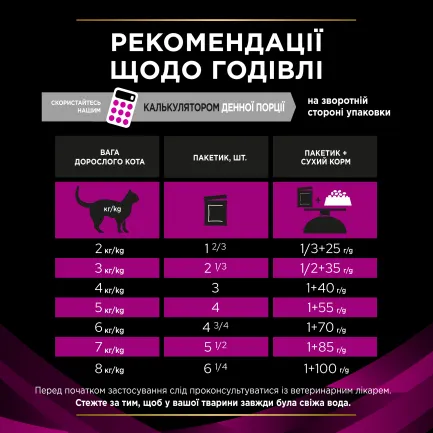  Вологий дієтичний корм PRO PLAN VETERINARY DIETS UR ST/OX Urinary для дорослих котів для розчинення та зниження утворення струвітних каменів з куркою 85 г — Фото 10