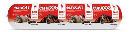 Корм вологий EuroDog/EuroCat Salami Beef для собак і котів салямі з яловичиною 1 кг