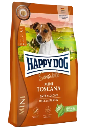 Сухий корм HD Sensible Mini Toscana 4kg для собак дрібних порід вагою до 10 кг з качкою та лососем
