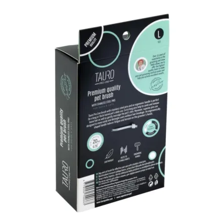 Tauro Pro Line Royal Щітка пластикова тонкі та жорсткі зубчики з нержавіючої сталі 20 мм, м'ятна, велика 17,5 x 10,6 x 6,2 см — Фото 3