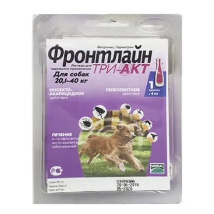 Краплі Boehringer Ingelheim Frontline TRI-AKT L проти ектопаразитів для собак від 20 до 40 кг, монопіпетка