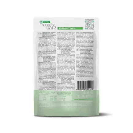 Nature's Protection Superior Care White Dogs Adult Tuna &amp; Sea Bass Додатковий вологий корм для собак з білим забарвленням з тунцем і морським окунем, 70 г — Фото 1