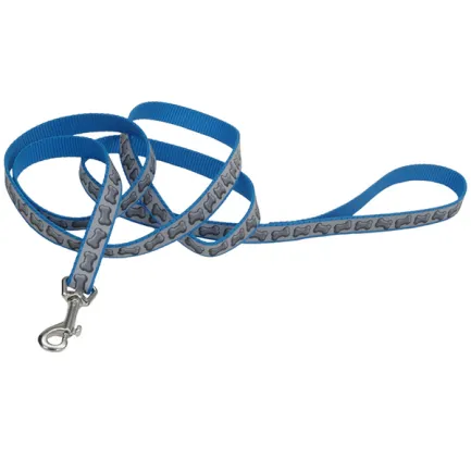 Coastal Lazer Brite Reflective Leash КОСТАЛ ЛАЗЕР БРАЙТ світловідбивний повідець для собак, 2.5смХ1.8м Бірюзовий