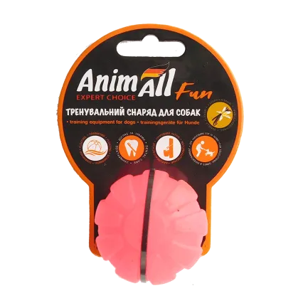 Іграшка AnimAll Fun тренувальний м'яч для собак, 5 см, коралова