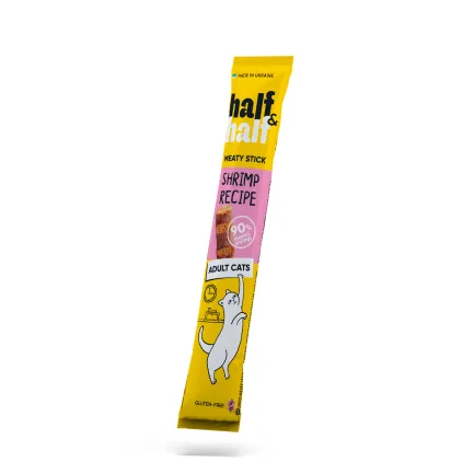 Ласощі для котів Half&amp;Half м'ясна паличка з креветкою, 5 г