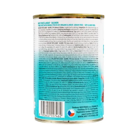 Вологий корм Brit Care Pate &amp; Meat для собак, з лососем, 400 г — Фото 3