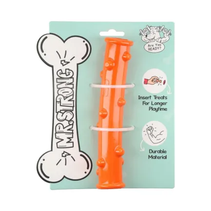 MR.STRONG Іграшка для собак Палиця помаранчева, 18 x 4 см — Фото 1
