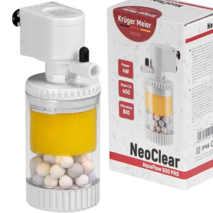 Внутрішній фільтр Kruger Meier NeoClear 600 з біофільтрацією для акваріумів 20–40 літрів — Фото 6