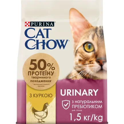 Сухий корм CAT CHOW Urinary для дорослих котів для підтримки здоров'я сечовивідної системи з куркою 1,5 кг — Фото 7