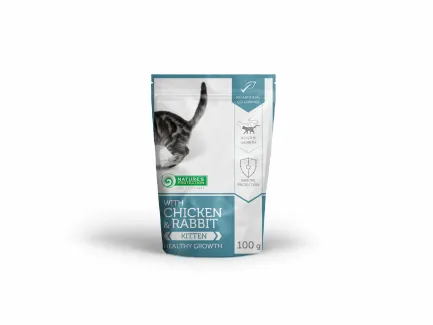 Вологий корм для кошенят з куркою і кроликом Nature's Protection Kitten with Chicken and Rabbit 100 г — Фото 1