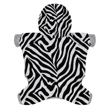 Комбінезон для собак WAUDOG Clothes малюнок &amp;quot;Зебра&amp;quot;, софтшелл, S30, B 50-55 см, С 35-39 см — Фото 1