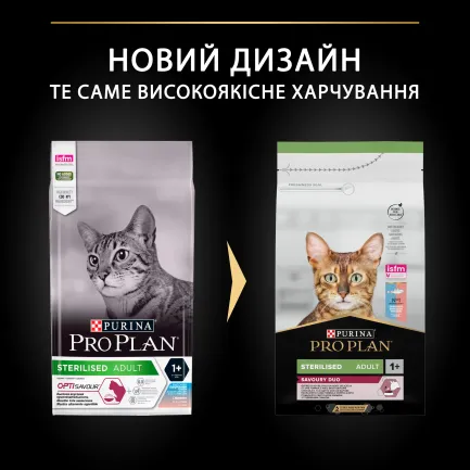 Сухий корм PRO PLAN Sterilised Adult 1+ Savoury Duo для дорослих котів після стерилізації з тріскою та фореллю 1,5 кг — Фото 8