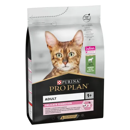Сухий корм PRO PLAN Adult 1+ Delicate Digestion для дорослих котів з чутливим травленням та вибагливих до їжі з ягням 3 кг — Фото 1