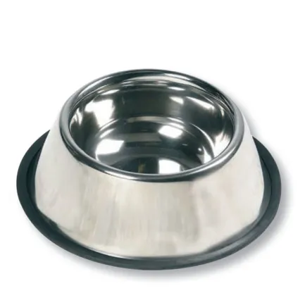Flamingo Dish Rubber Rim ФЛАМІНГО РУБЕР РІМ миска з гумовим обідком для собак, нержавіюча сталь 0,47 л