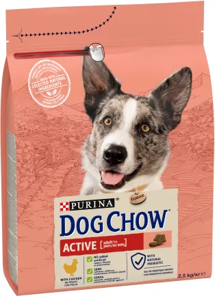 Сухий корм DOG CHOW Active Adult 1+ для дорослих собак з підвищеною активністю з куркою 2,5 кг — Фото 2