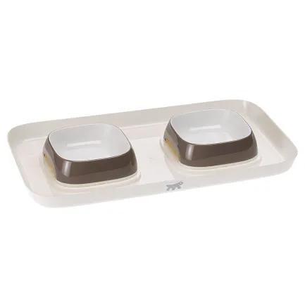 Ferplast GLAM TRAY XS DOVE GREY Лоток з мисками для котів і собак