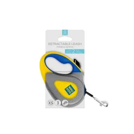 Повідець-рулетка для собак WAUDOG R-leash, малюнок "Colors of freedom", XS, до 12 кг, 3 м, світловідбивна стрічка — Фото 1