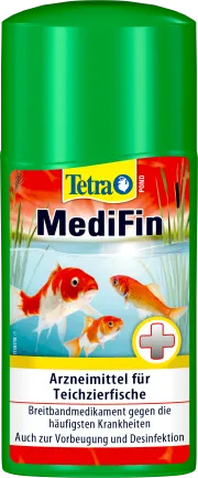 Засіб Tetra Pond MediFin лікарський проти інфекцій та хвороб ставкових риб, 250 мл на 5000 л — Фото 2