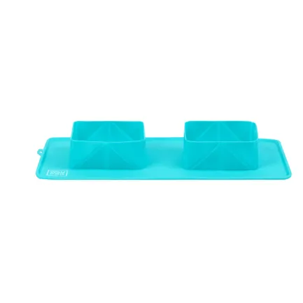 Миска складана WAUDOG Silicone,385х230х50 мм блакитний — Фото 1