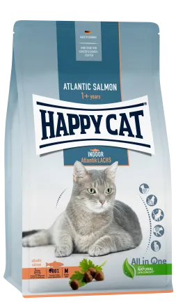 Сухий корм Happy Cat Indoor Atlantik Lachs для дорослих котів, що мешкають в приміщенні зі смаком лосося, 300 г, 70587