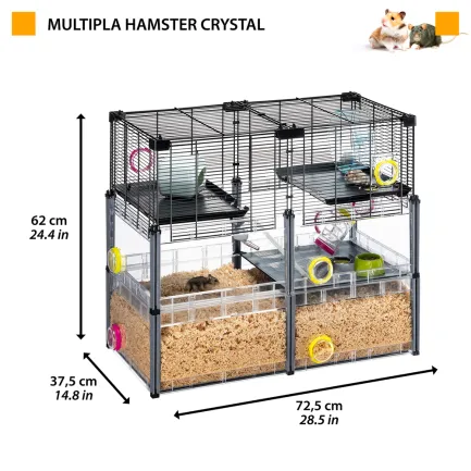 Ferplast CAGE MULTIPLA HAMST CRYSTAL B Модульна клітка для дрібних гризунів — Фото 1