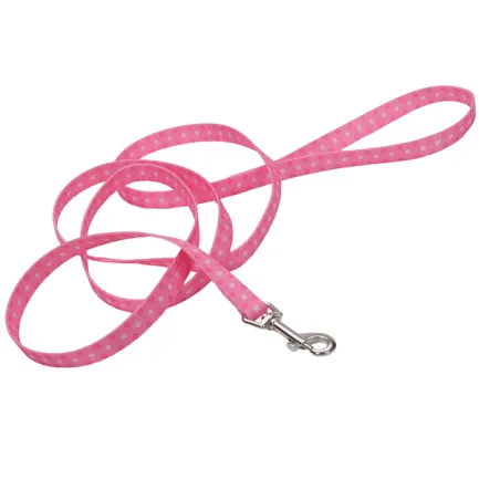 Coastal Pet Attire Styles КОСТАЛ СТАЙЛС повідець для собак, 2.5смХ1.8м рожева точка