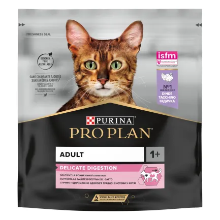 Сухий корм PRO PLAN Adult 1+ Delicate Digestion для дорослих котів з чутливою травною системою з індичкою 400 г