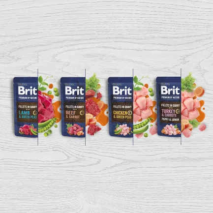 Корм вологий Brit Premium Fillets in Gravy Beef &amp; Carrot для собак малих порід філе в соусі яловичина і морква 85 г — Фото 4