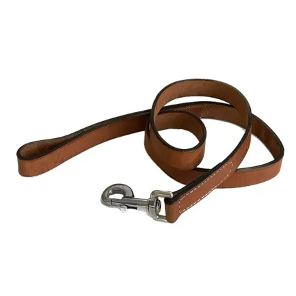 Coastal Circle-T Dog Leash КОСТАЛ СЕРКЛ-Т шкіряний повідець для собак, 2смХ1.2м Каштановий