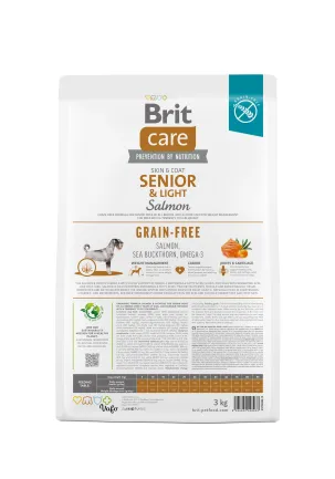 Сухий корм Brit Care Dog Grain-free Senior &amp; Light для старіючих собак, беззерновий з лососем, 3 кг — Фото 4