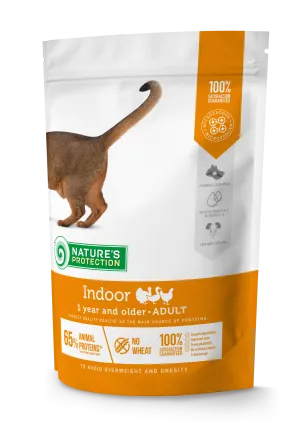 Сухий корм для дорослих котів які мешкають у будинку Nature's Protection Indoor 400г
