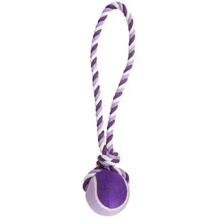 Flamingo Cotton Rope With Tennis Ball ФЛАМІНГО М’ЯЧ НА КАНАТІ іграшка для собак L