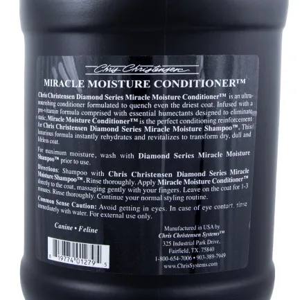Кондиціонер для собак і котів Chris Christensen Miracle Moisture для догляду за шерстю, 3.8 л — Фото 3