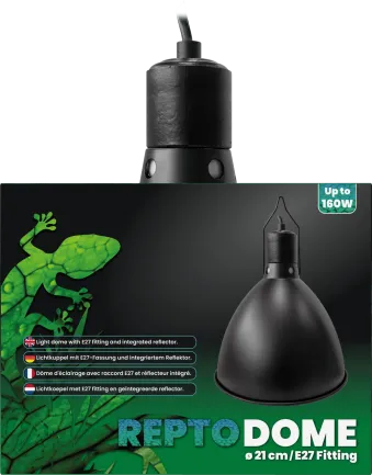 REPTO DOME E27 FITTING 21CM BLACK (R2300015) світильник для тераріума — Фото 1