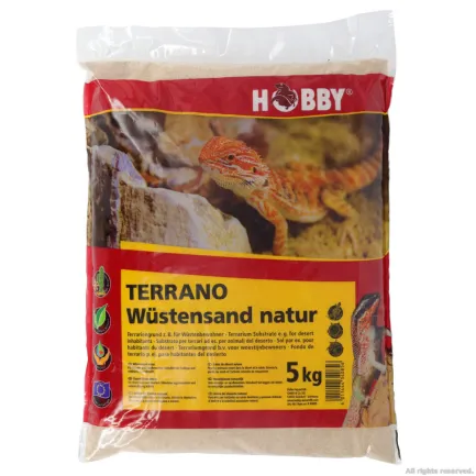 Субстрат для пустельних рептилій Hobby Terrano Desert Sand​ natural ​0,1-0,4​мм 5кг (34085)