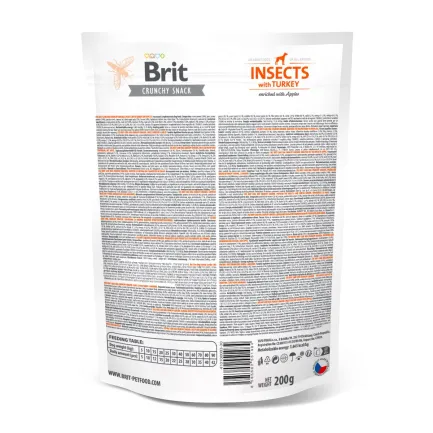 Ласощі для собак Brit Care Dog Crunchy Cracker Insects для підтримки ваги, комахи, індичка та яблуко, 200 г — Фото 2