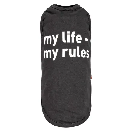 Борцівка Pet Fashion «my life - my rules» для собак, розмір XS2, чорна