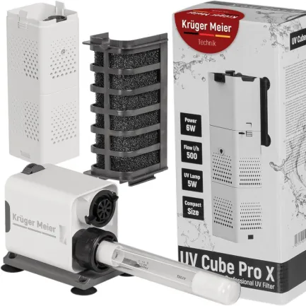 Внутрішній фільтр Kruger Meier UV Cube Pro X з УФ-стерилізацією та аерацією для акваріумів до 250 л. — Фото 4
