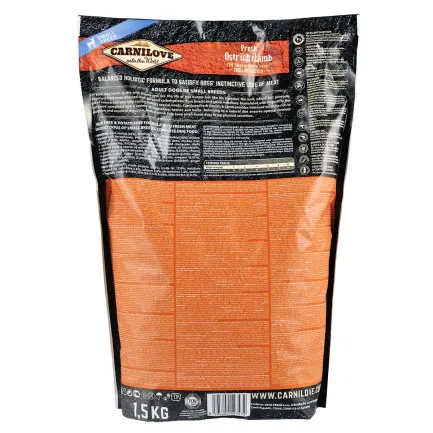 Сухий корм Carnilove Fresh Ostrich &amp; Lamb для дорослих собак дрібних порід, ягня та страус, 1,5 кг — Фото 3