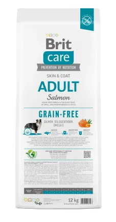Сухий корм Brit Care Dog Grain-free Adult для собак малих і середніх порід, беззерновий з лососем, 12 кг — Фото 4