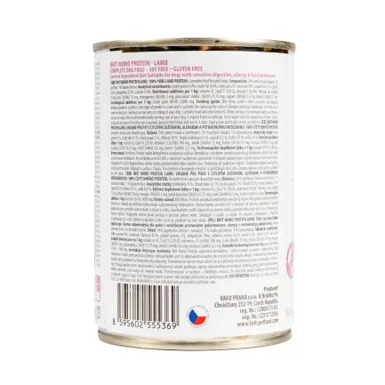 Вологий корм Brit Mono Protein Lamb для собак, з ягнятиною, 400 г — Фото 2