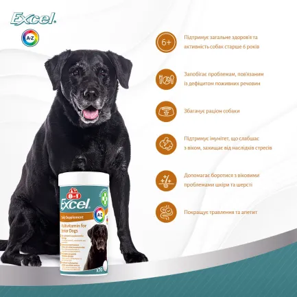 Вітаміни 8in1 Excel Multi Vitamin Senior для собак похилого віку, мультивітамін, 70 шт — Фото 8